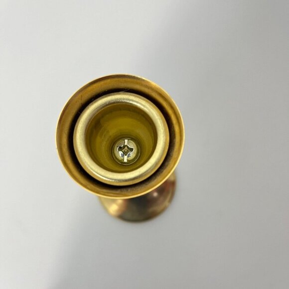 Vintage‎ Lefton Exclusive Funnel  Brass Candlestick Holder - Picture 4 of 6